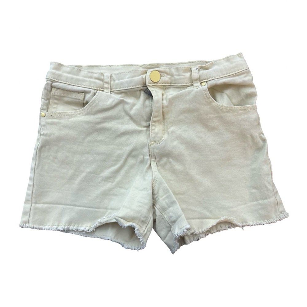365Kids Light Yellow Stylish Stretch Cotton Girls Denim Summer Shorts size 10